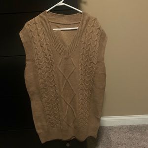 Cable knit vest. Size large.